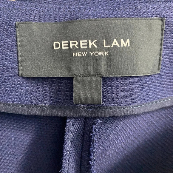 Derek Lam Contrast-Seam Flare Trousers Navy‎ Blue - Picture 11 of 12